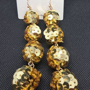 MIA- Gold Disco Ball Dangle Earrings
